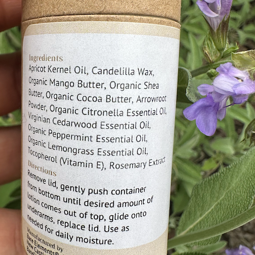 Lotion Stick | Bug Blend: Citronella, Cedarwood, Peppermint & Lemongrass
