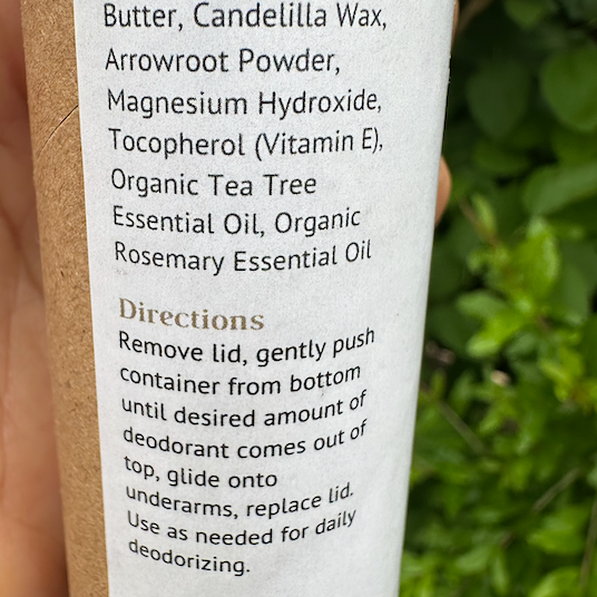 Deodorant | Vegan - Zero Waste: Tea Tree & Rosemary