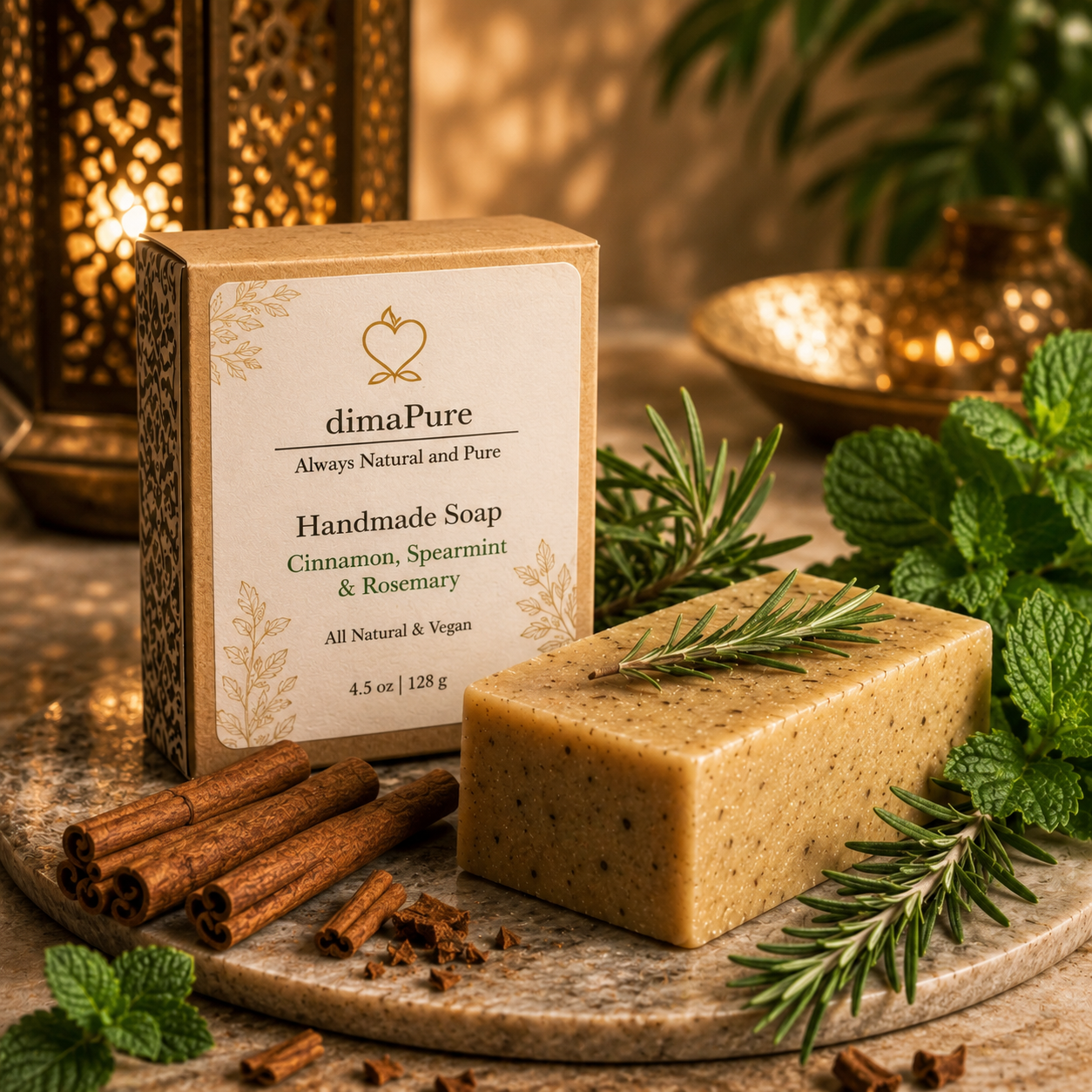 Cinnamon, Spearmint & Rosemary Bar Soap