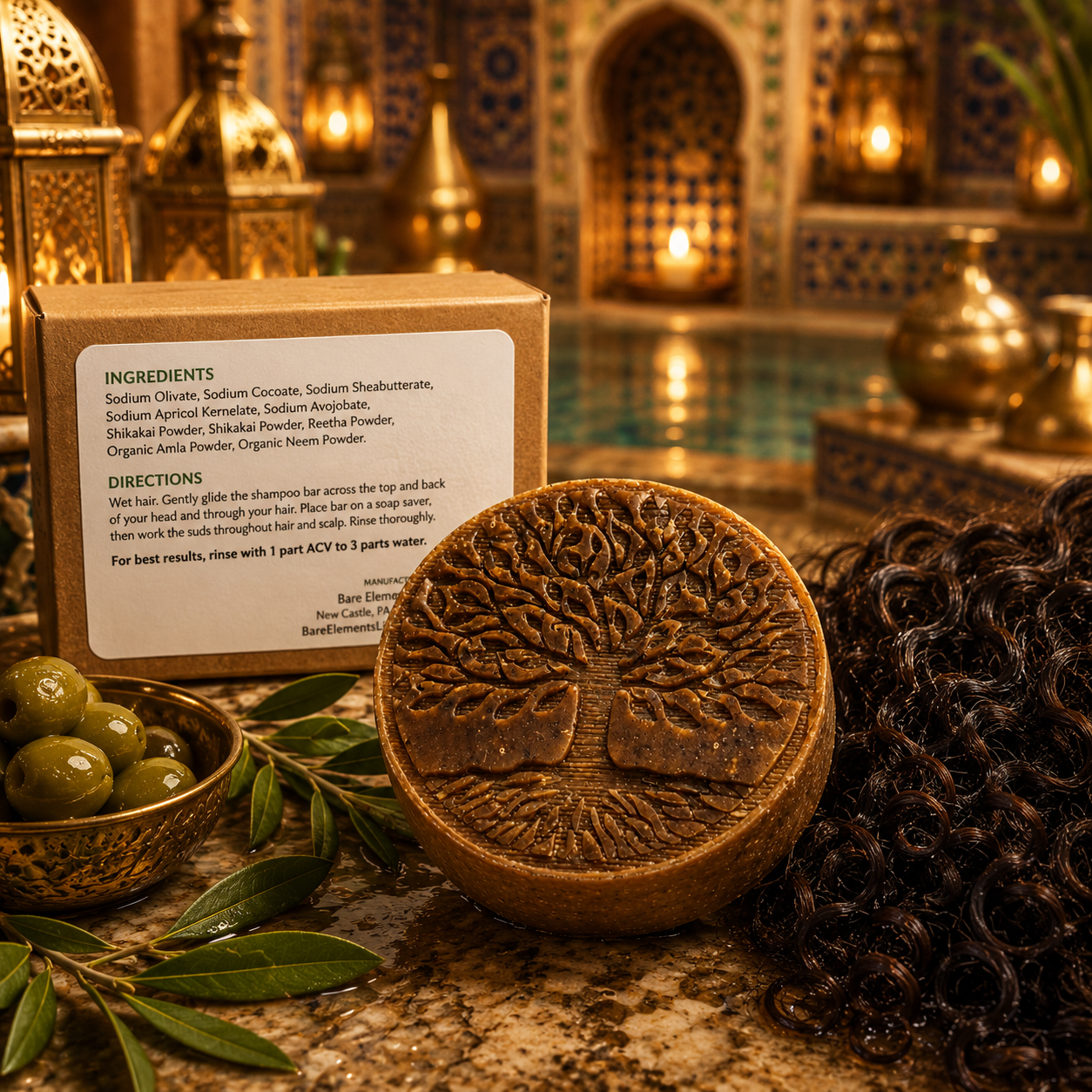 Ayurvedic Shampoo Bar: For Dry-Average Curly & Textured Hair Types